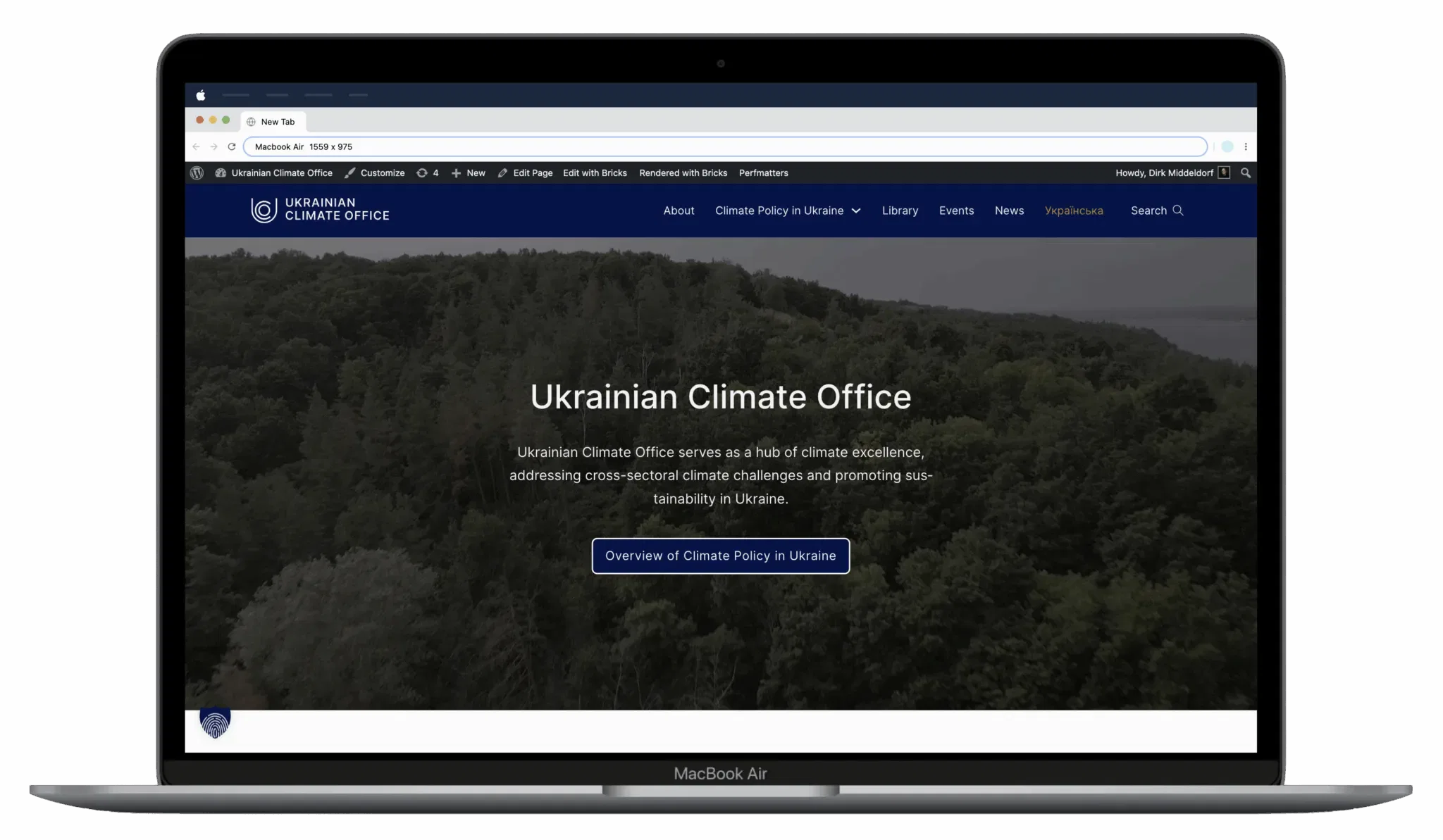 Screenshot UCO Website