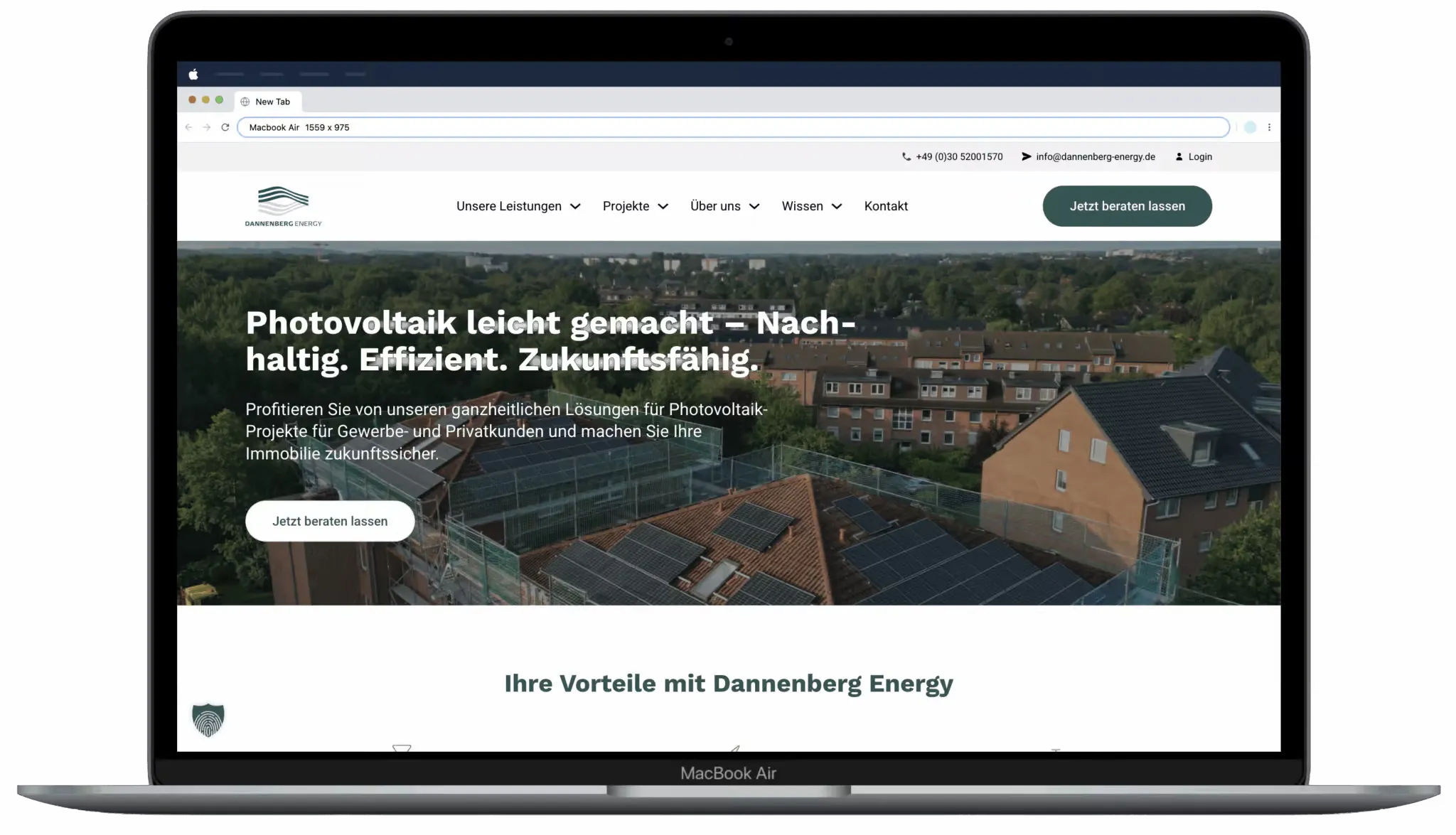 Screenshot Dannenberg Energy Website