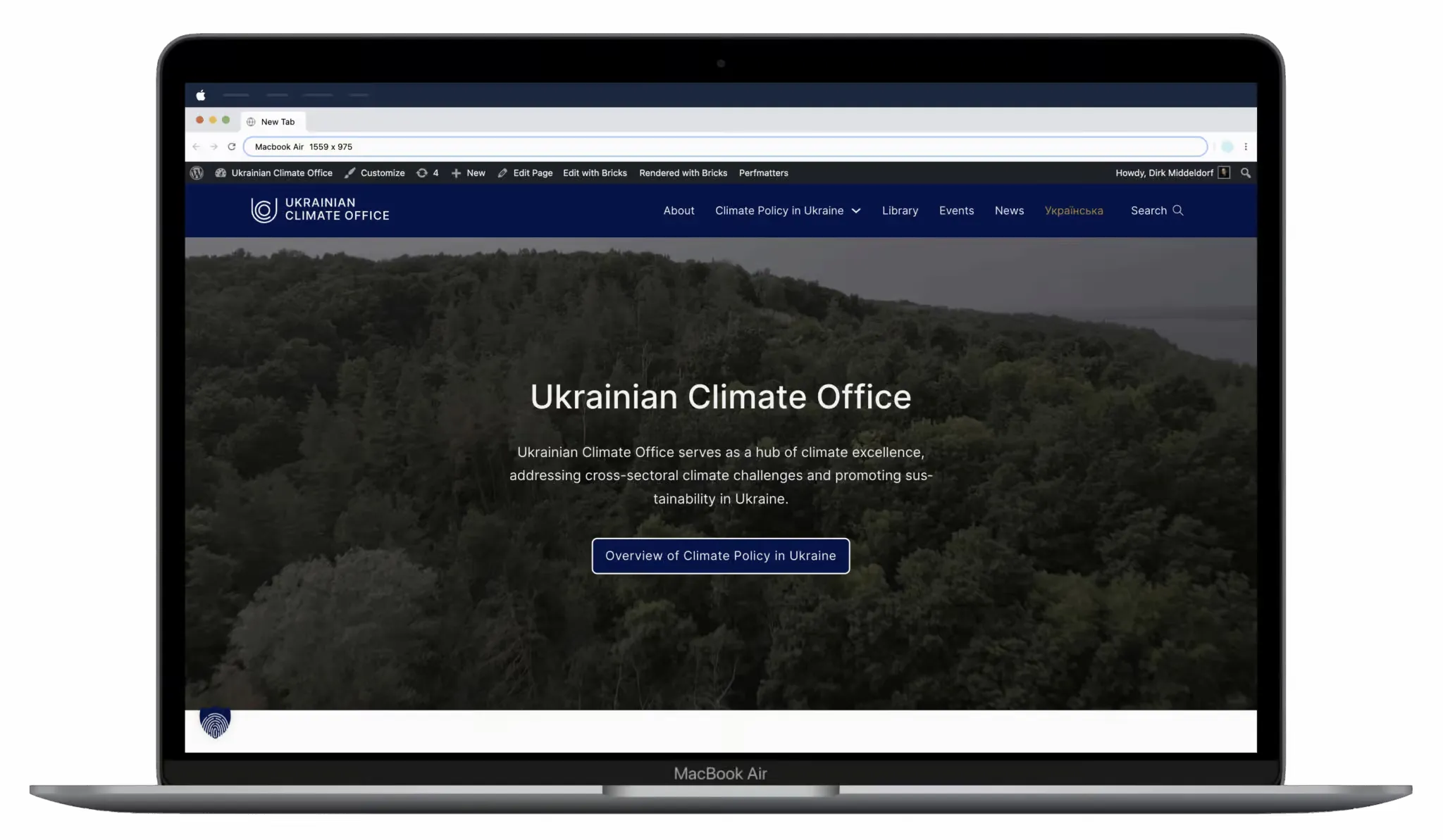Screenshot UCO Website