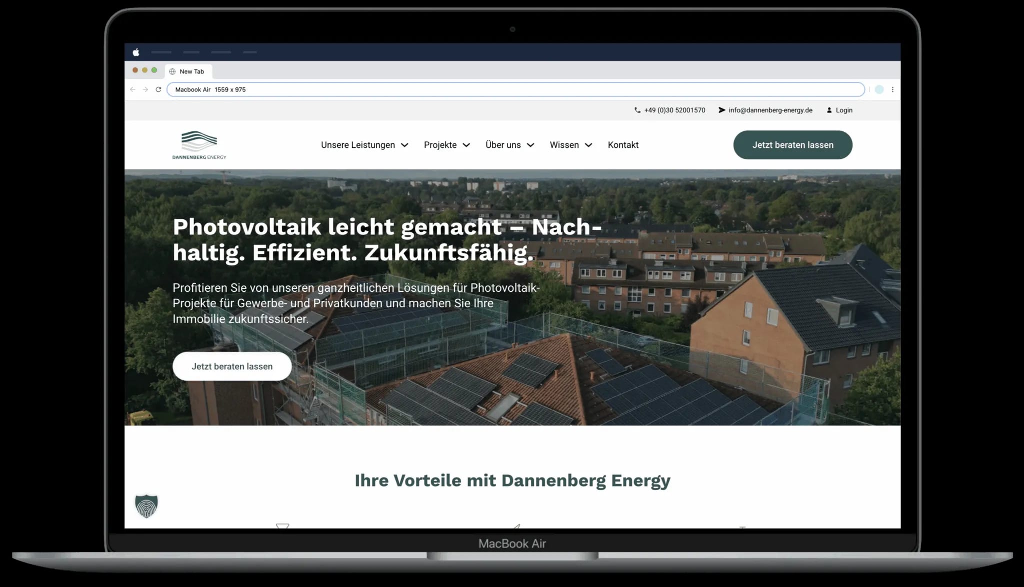 Screenshot Dannenberg Energy Website