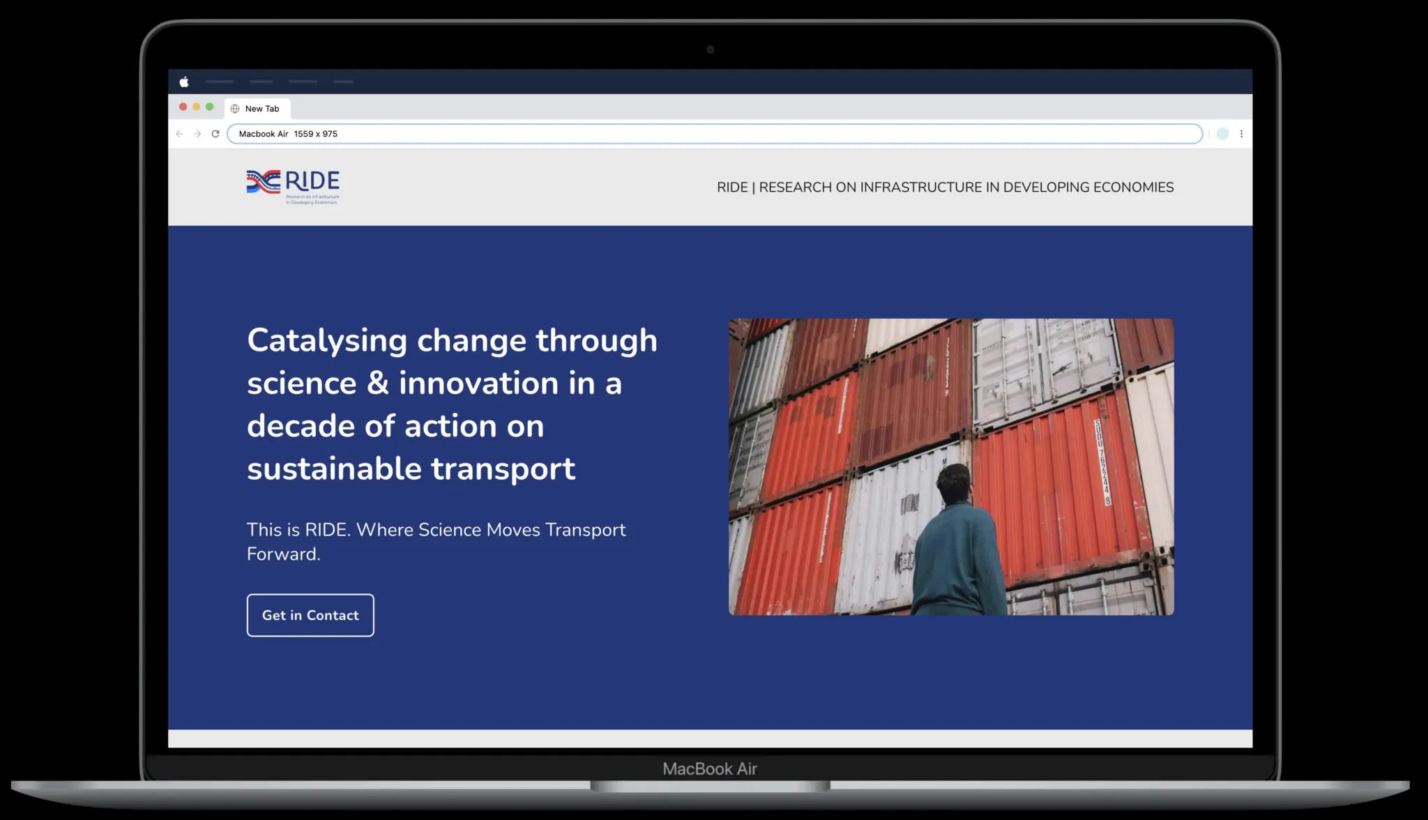 Screenshot RIDE Website